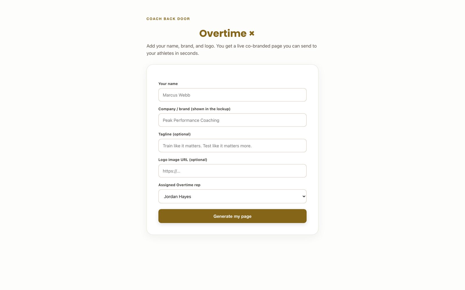 Page generator